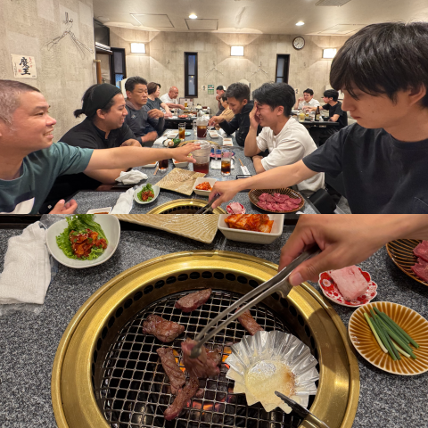 従業員と夏の納涼会で焼肉を楽しみました！